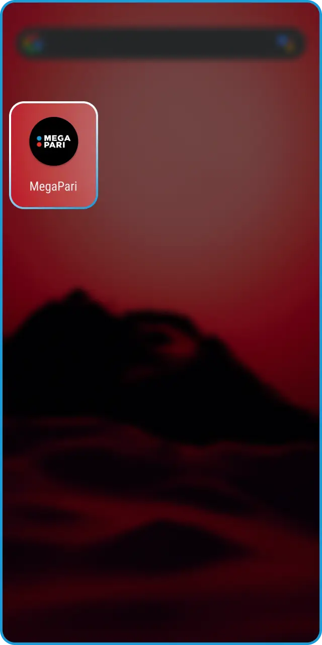 Accede a tu cuenta tras completar la instalación de la app de MegaPari.