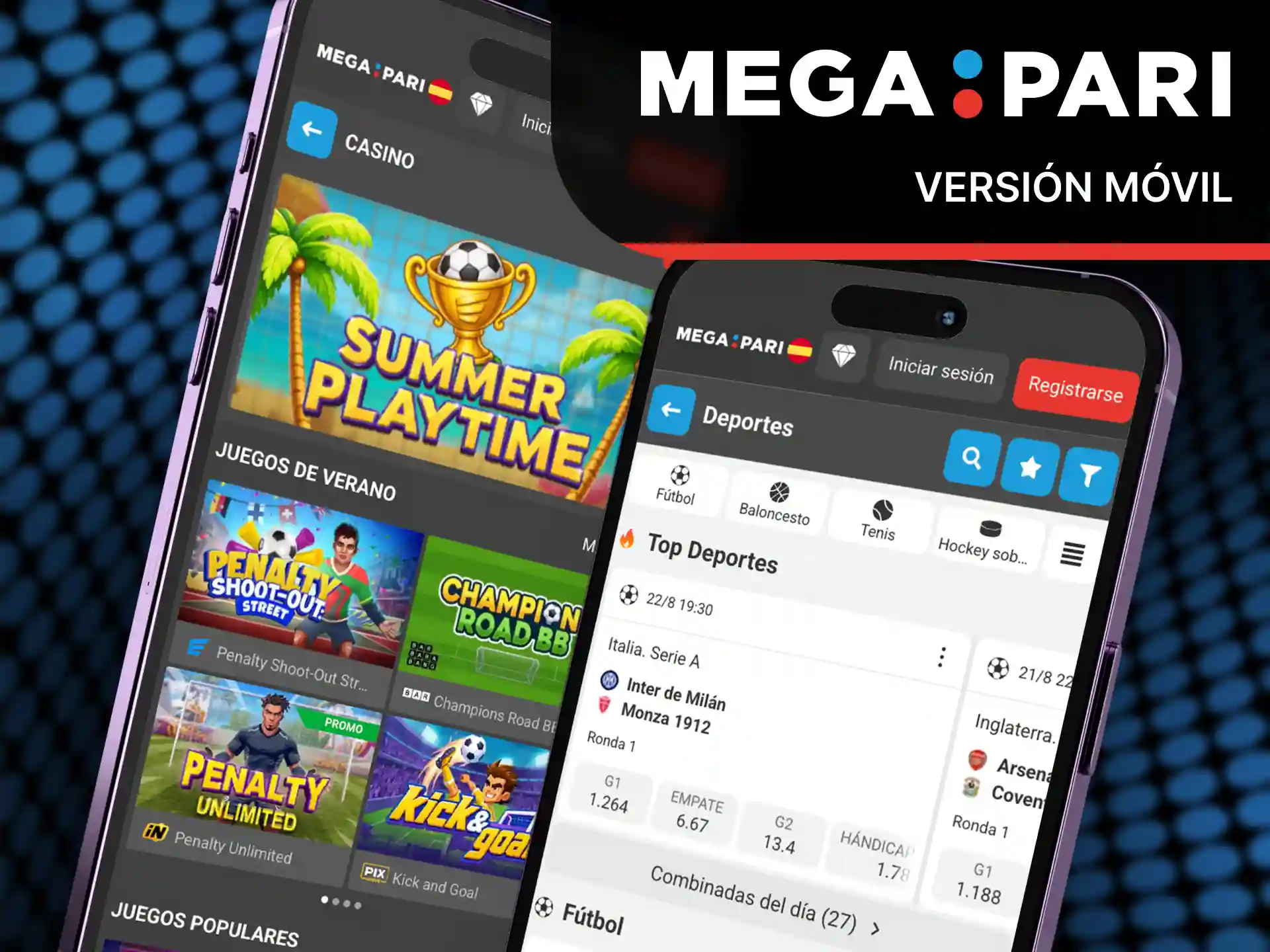 Apuesta sin descargas desde la versión web móvil de MegaPari.