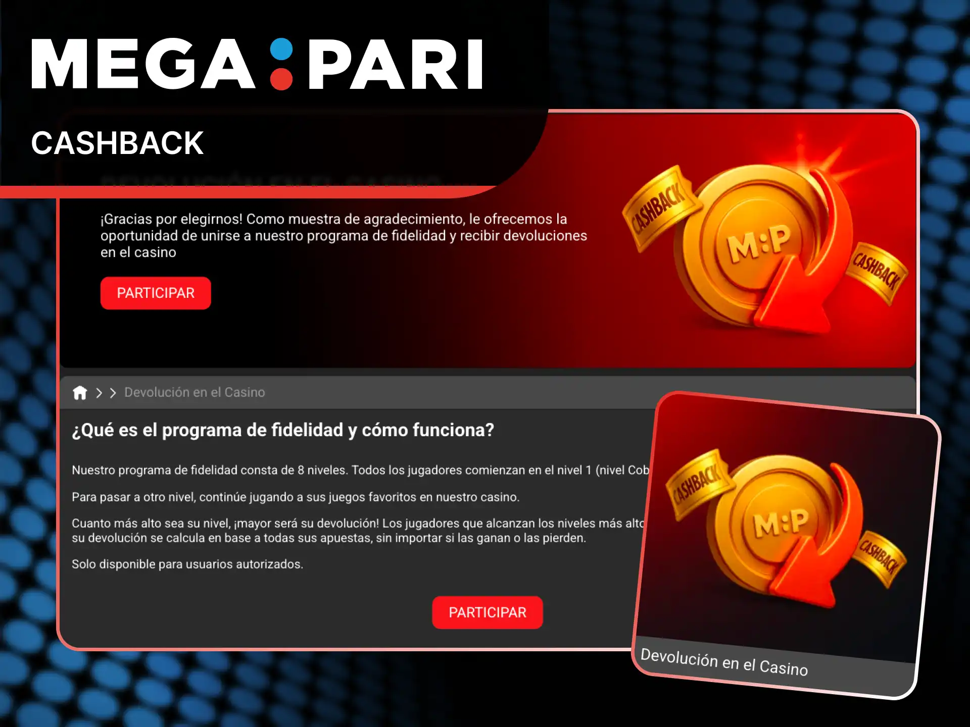 Recupera un porcentaje de tus pérdidas utilizando el bono en MegaPari.
