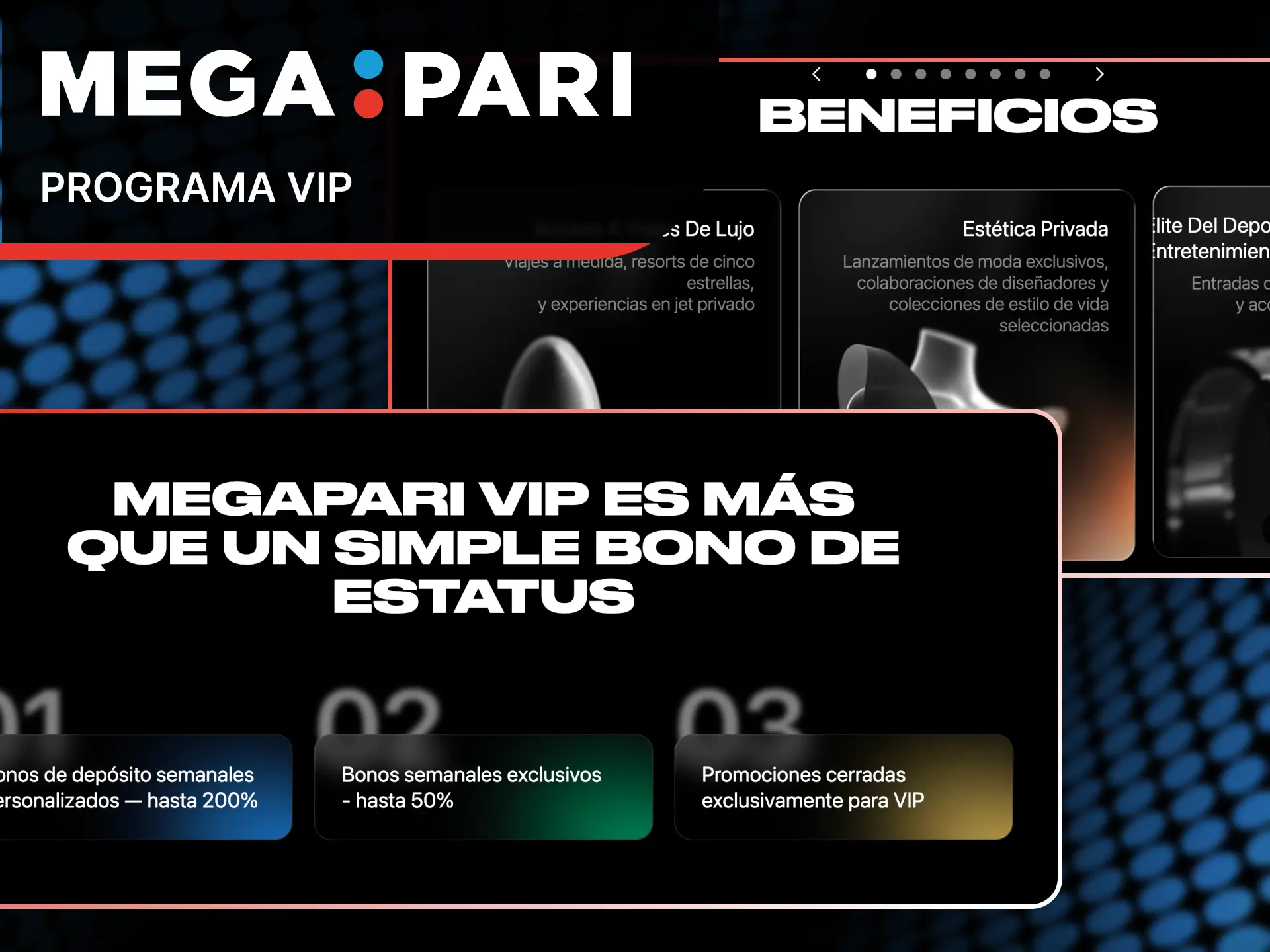 Acumula puntos y desbloquea ventajas del nivel VIP con tu bono en MegaPari.