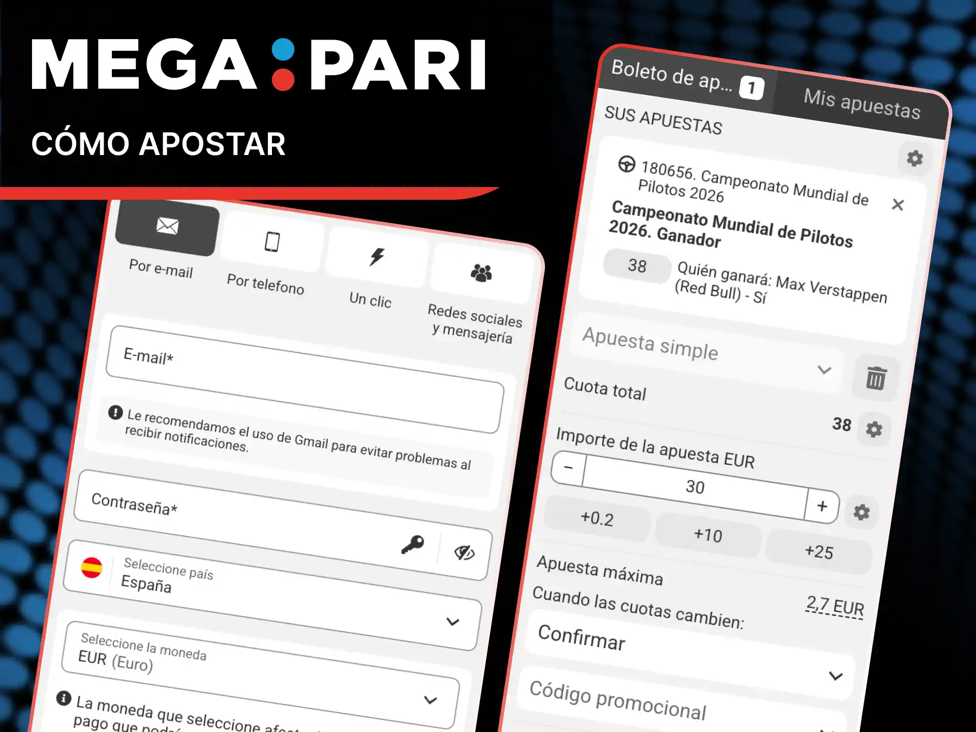 Descubre la forma más sencilla de realizar tus pronósticos en MegaPari Fórmula 1.