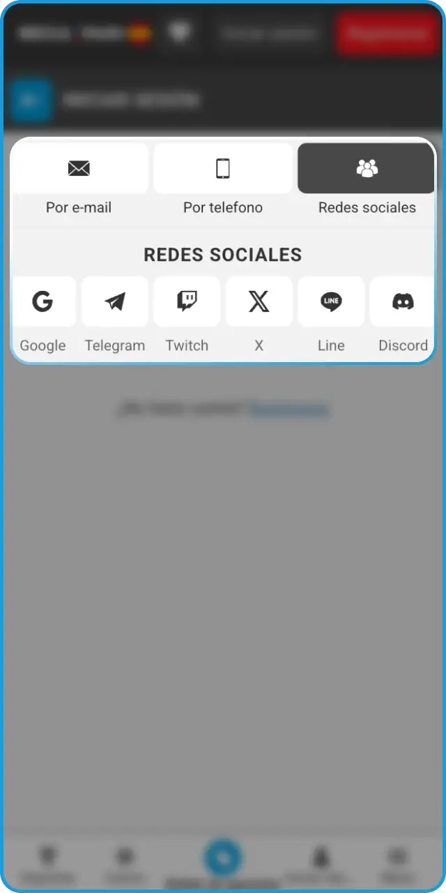 Inicia sesión con tus credenciales para acceder a MegaPari Fútbol.