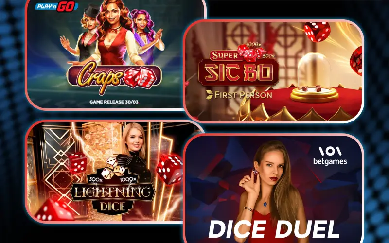 Lanza los dados en las mesas del casino en MegaPari.