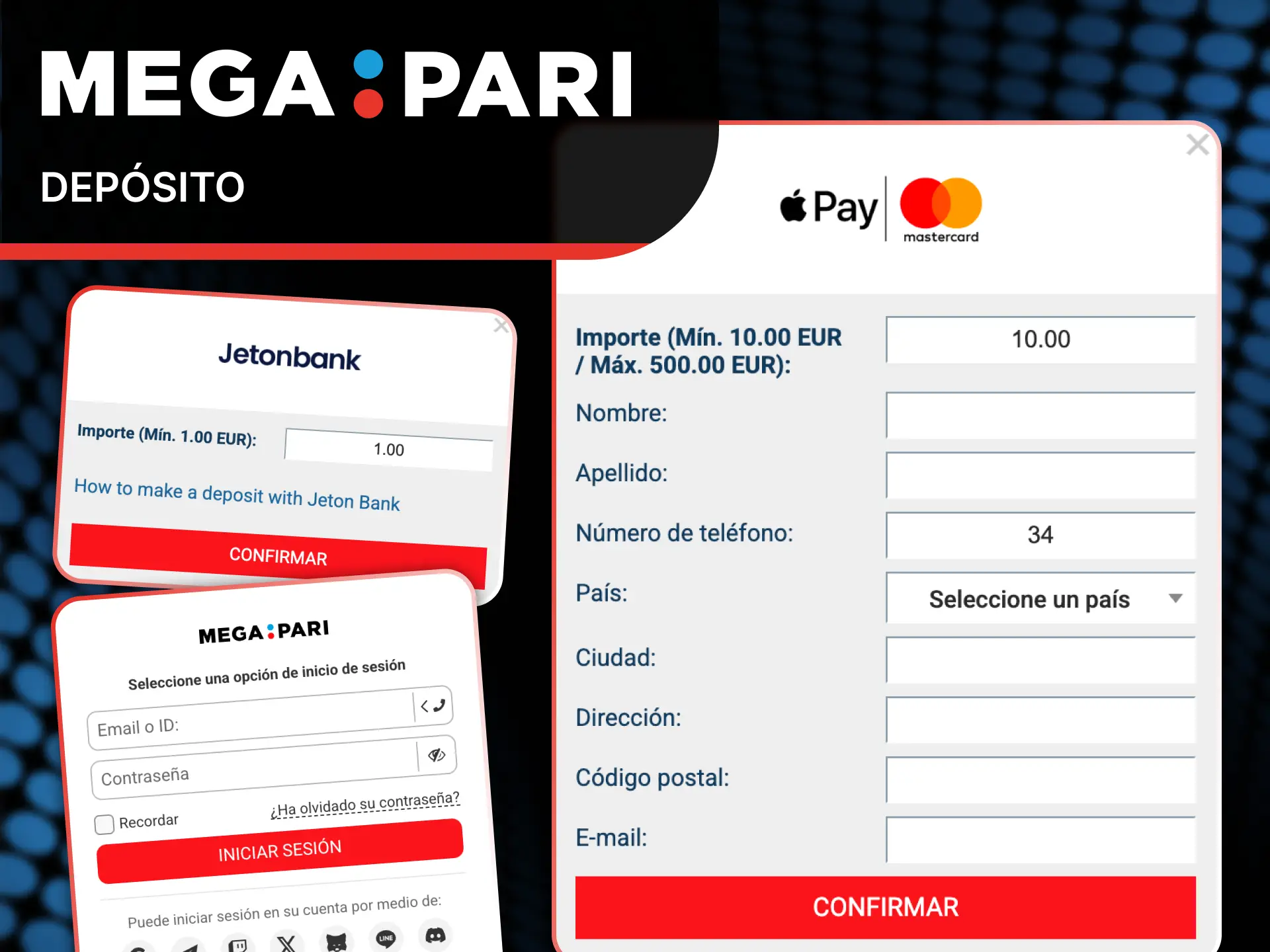 Haz tu primer depósito de forma rápida y sencilla en MegaPari.