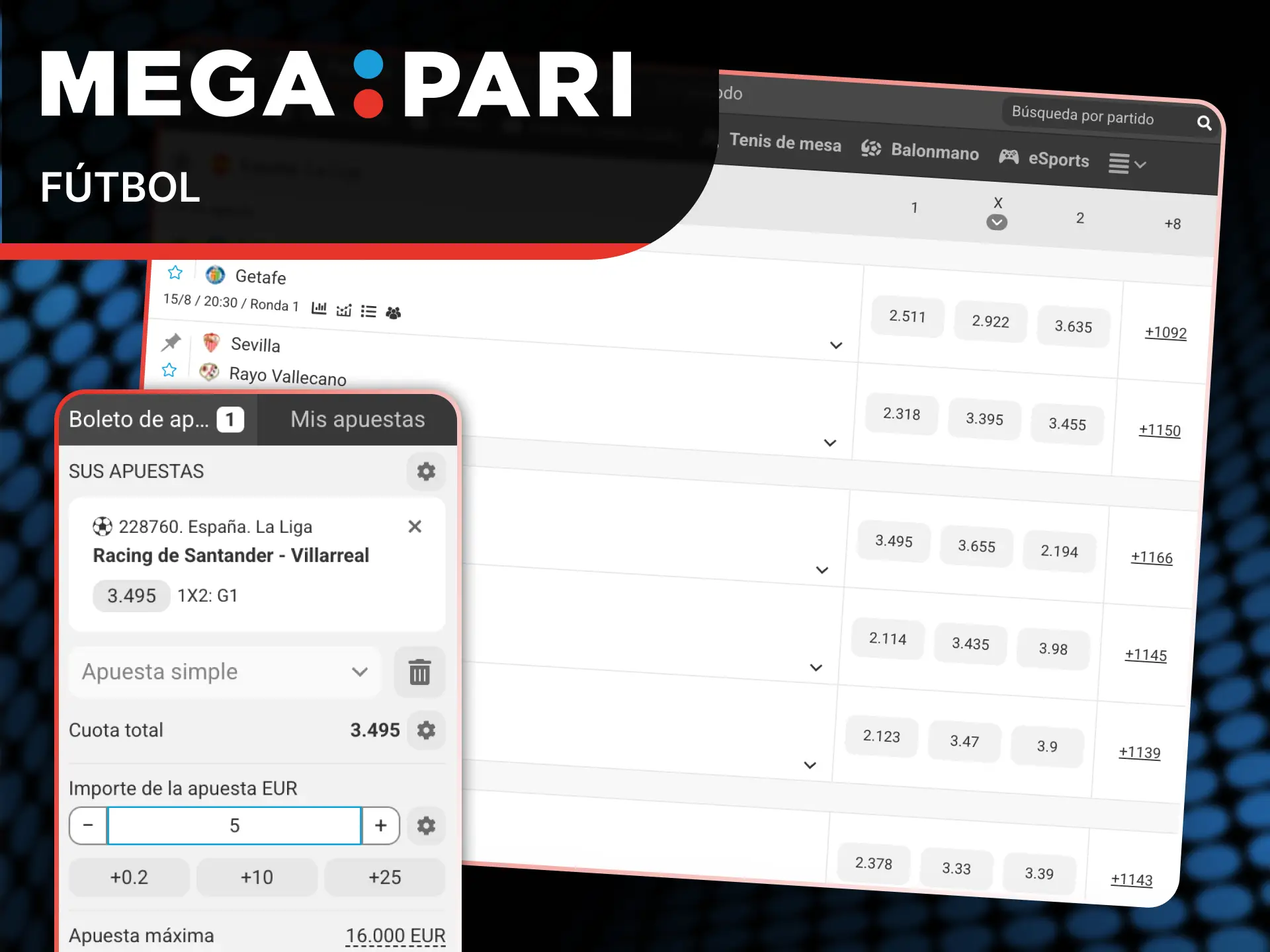 Haz tus apuestas a partidos de fútbol internacional en MegaPari.