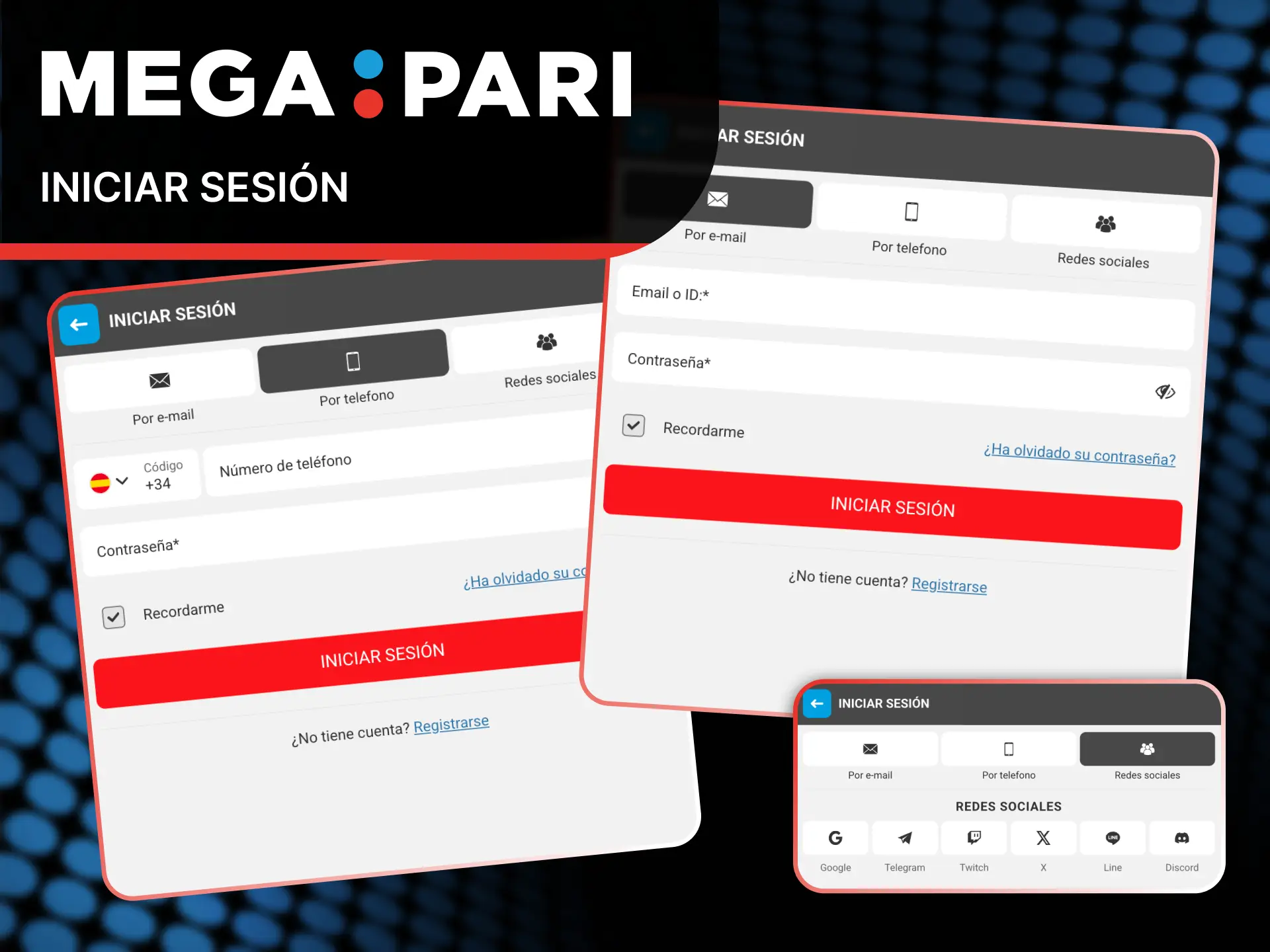 Accede a tu cuenta de usuario para jugar hoy en MegaPari.