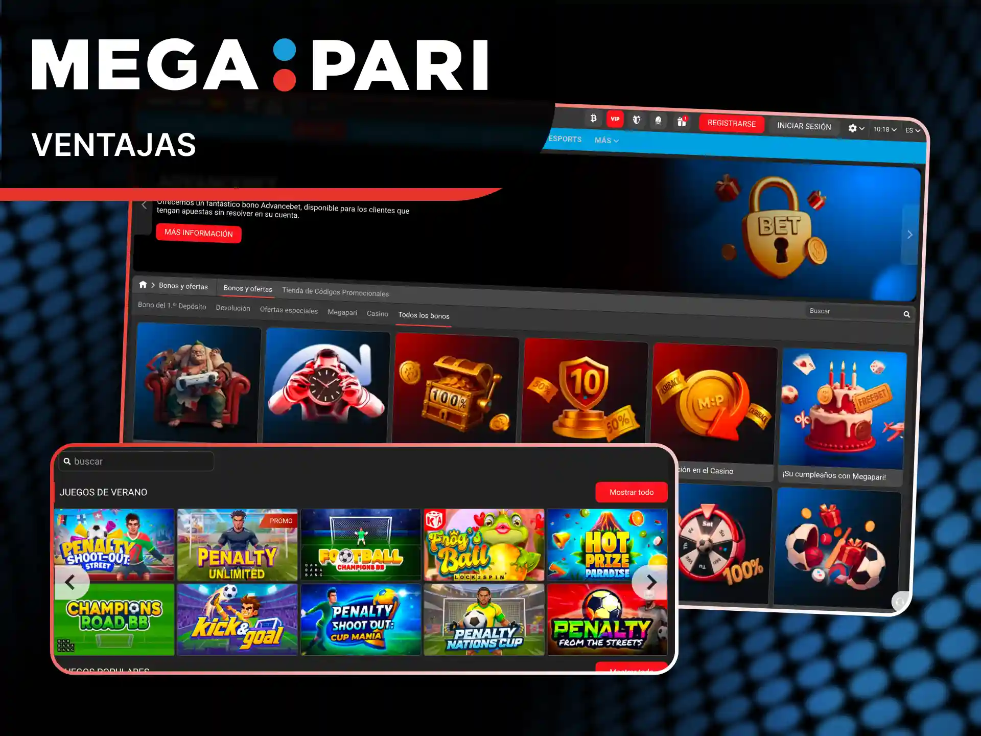 Conoce todas las ventajas que te ofrece la plataforma MegaPari.