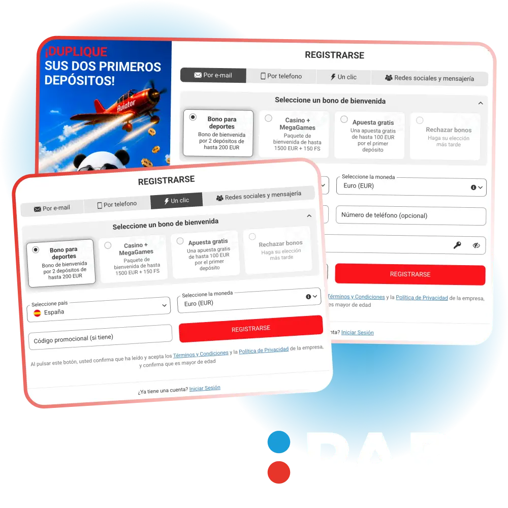 Completa tu registro en Megapari y verifica tu cuenta para apostar.