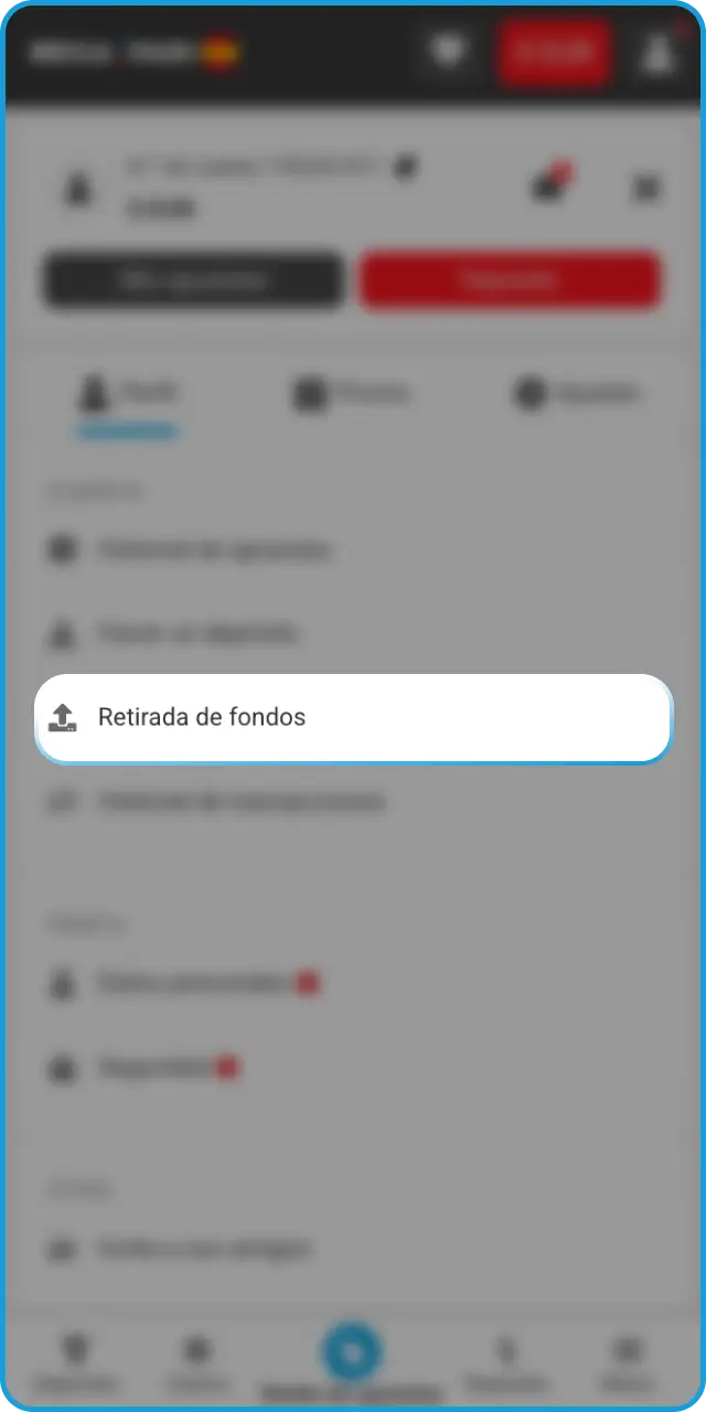 Dirígete al apartado del cajero para procesar tu retiro en MegaPari.