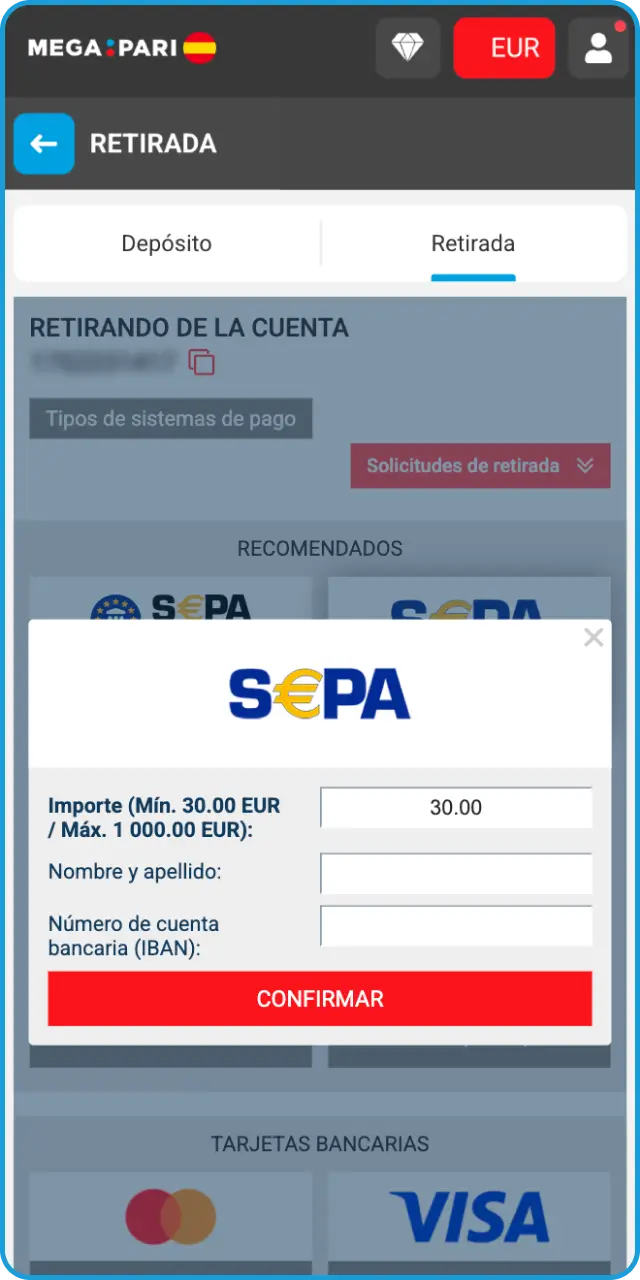 Solicita la retirada de tus premios obtenidos en las tragaperras en MegaPari.